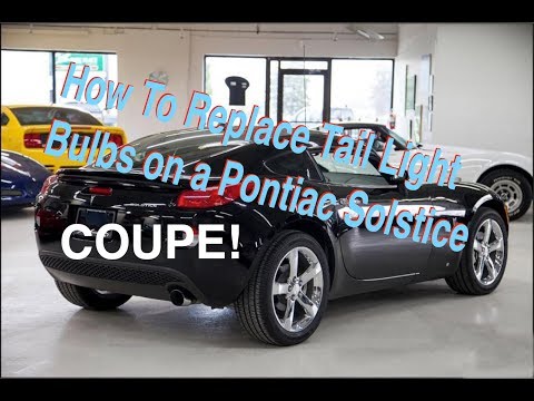 Pontiac Solstice Coupe Tail Light Bulb Replacement