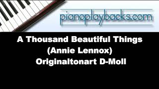 A Thousand Beautiful Things (Annie Lennox Cover) Piano Playback Instrumental Demo Originaltonart Dm