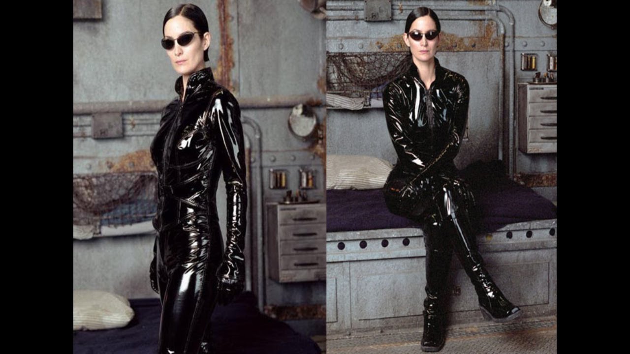 Kym Barrett, The Matrix costume designer, talking about Trinitys (Carrie-Anne Mosss) PVC costumes image