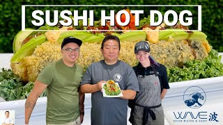 Most Creative Sushi Hot Dog & Surprising Chef Lex With HUGE Reaction!