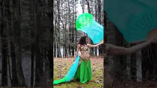 Belly Dance with Fan Veils | Salit | Bellydance in the woods