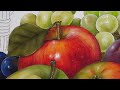 Pintura de maçã vermelha em tecido