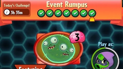 PvZ Heroes - Event Rumpus - 18/06/2018 (June 18th) - Daily Challenge (Day 7) + 3X Pack Opening