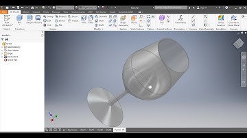 How to draw a glass of wine using AUTOCAD Inventor and how to draw a sphere.(Tutorial) UNISA CAD161S