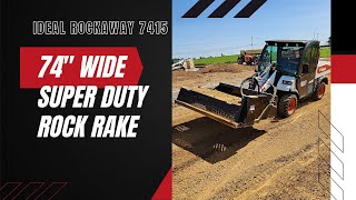 74" Wide Landscaping Rock Rake: Rockaway 7415 Skid Steer Rock Rake Pulls 2" To 8" Rocks & Preps Soil