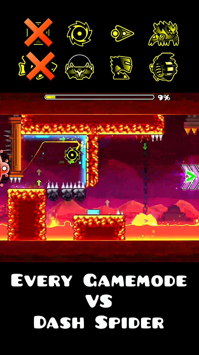Dash Spider vs each icon #gd  #geometrydash
