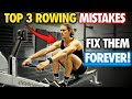 Rowing Machine: TOP 3 MISTAKES (AND DRILLS TO FIX THEM!)