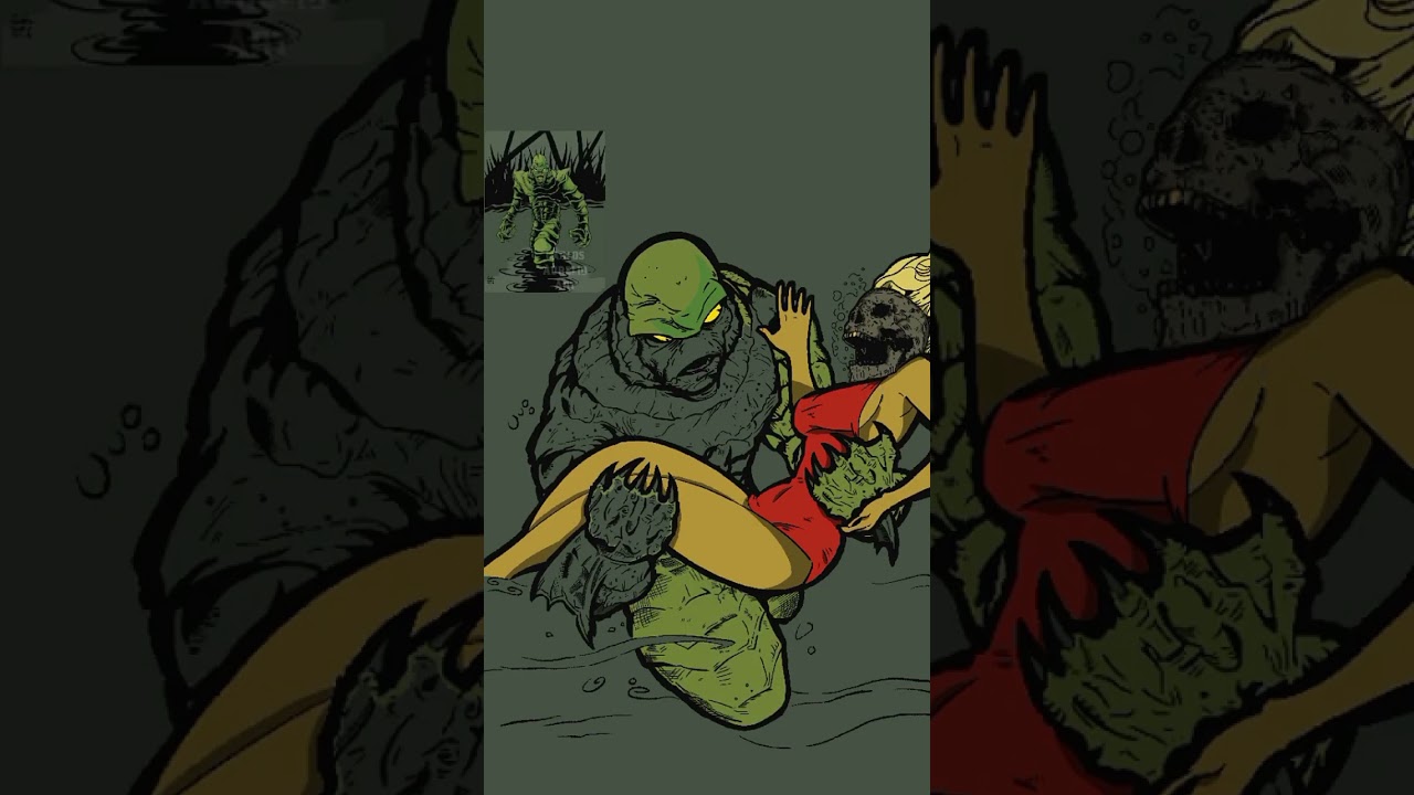 Crtr Ftr 1: Green Swamp. Made from procreate and 