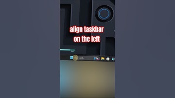 how to align taskbar on the left from center | windows 11