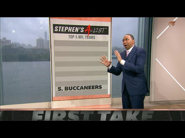 First Take on X: As of today, @stephenasmith's top 5 teams in the