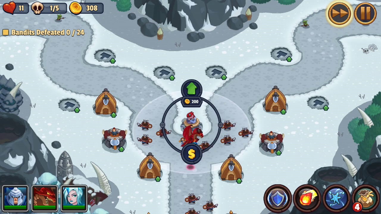 Realm Defense | Shattered Realms | Level 7 | 24 Bandits | Frosty Thief | Frozen Fragment