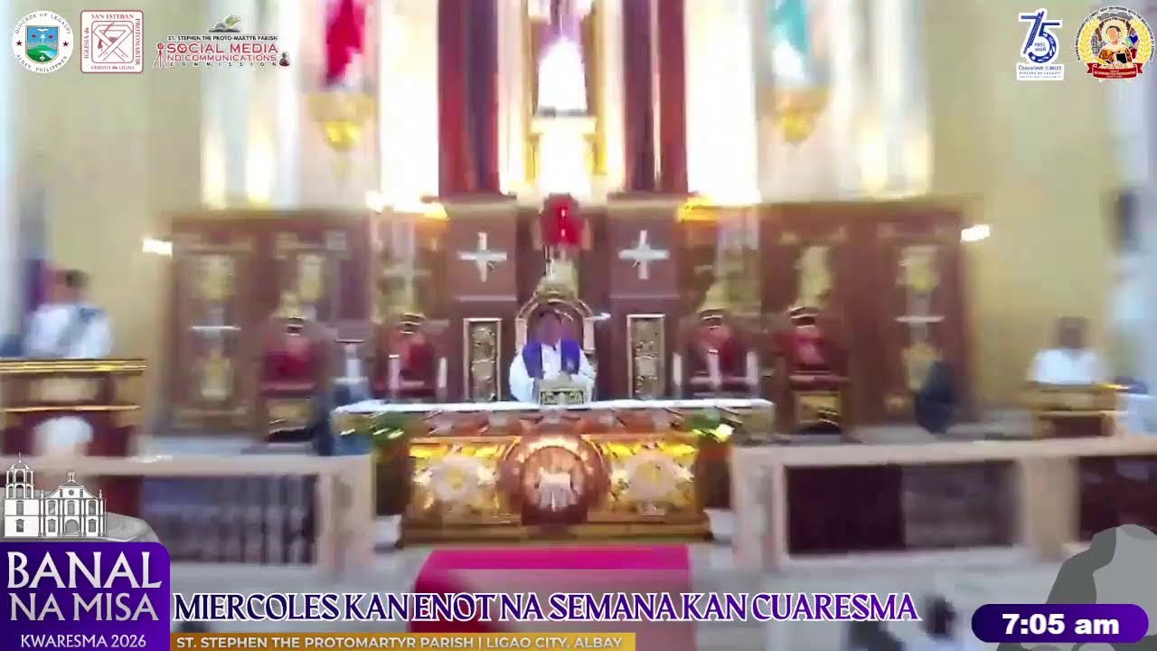 Banal na Misa | MIERCOLES KAN ENOT NA SEMANA KAN CUARESMA