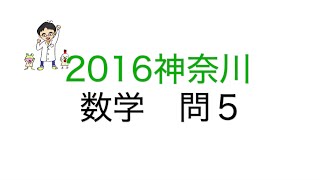 2016 Kanagawa Prefectural High School Entrance Exam Math Problem 5