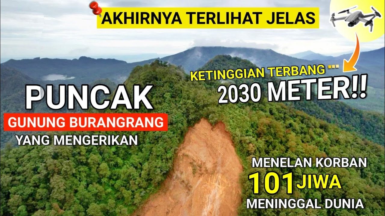 TERLIHAT JELAS‼️SANGAT MENGERIKAN MAHKOTA GUNUNG BURANGRANG YANG  MEMAKAN KORBAN 101 MENINGGAL DUNIA