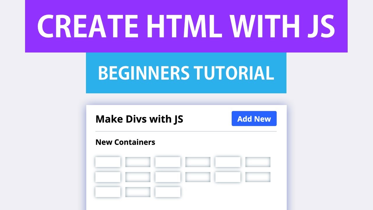 div ต่อกัน  New  Create HTML with JS | createElement()