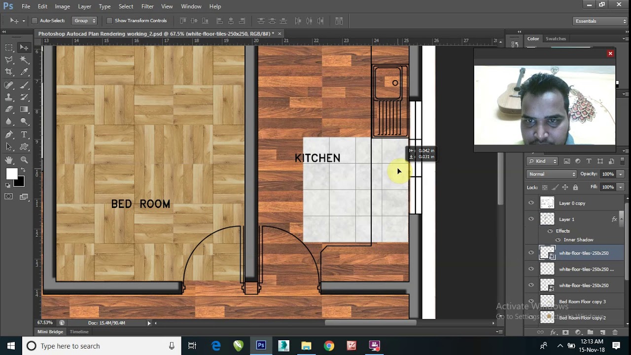 How to Render Architecture Floor Plan With Photoshop Hindi Tutorial ...