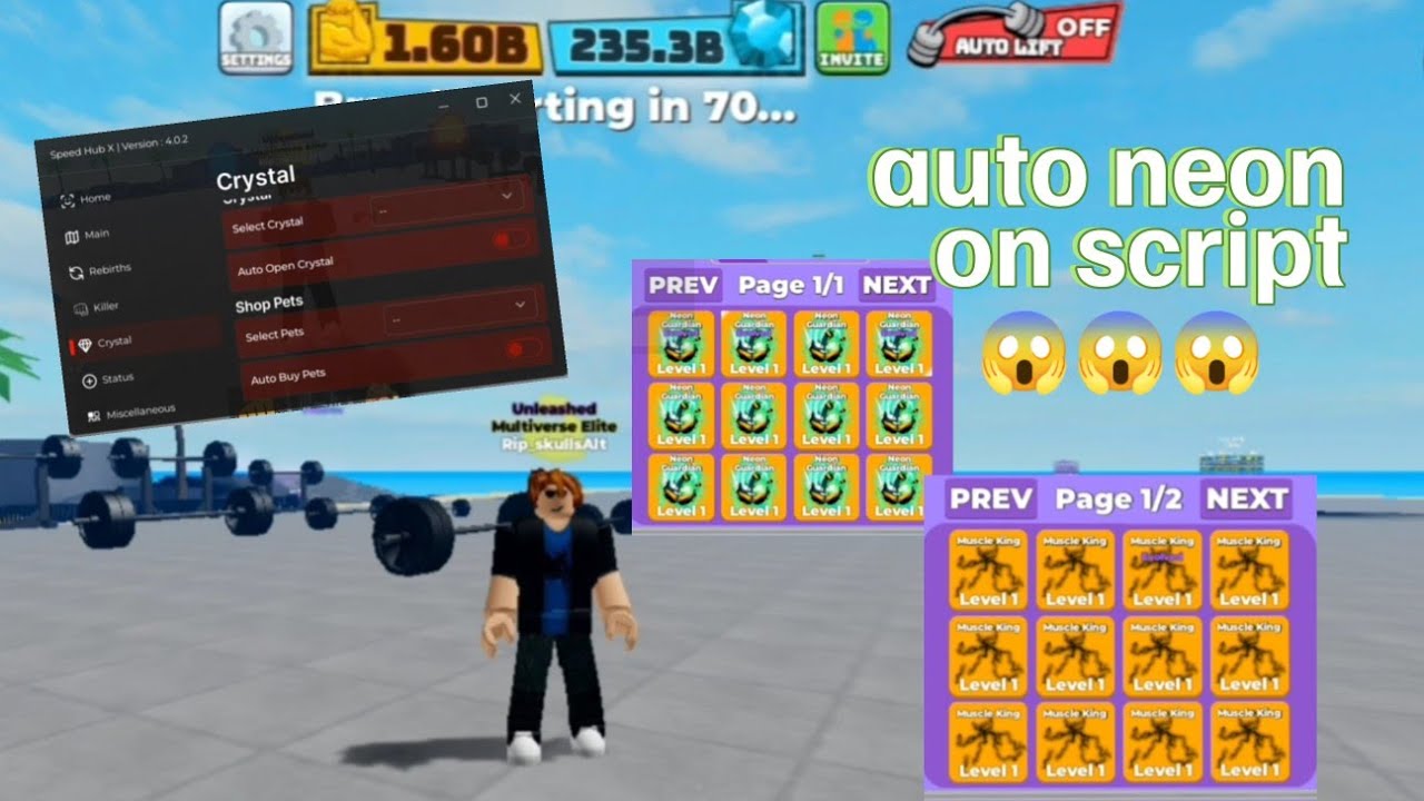 muscle legend on script auto neon free 😱😱