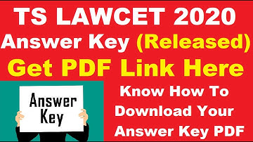 TS LAWCET & PGLCET 2020 Answer Key (Released) - Know How To Download TS LAWCET & PGLCET Answer Key