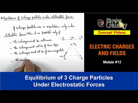 12 Physics Electrostatics Equilibrium Of 3 Charge Particles
