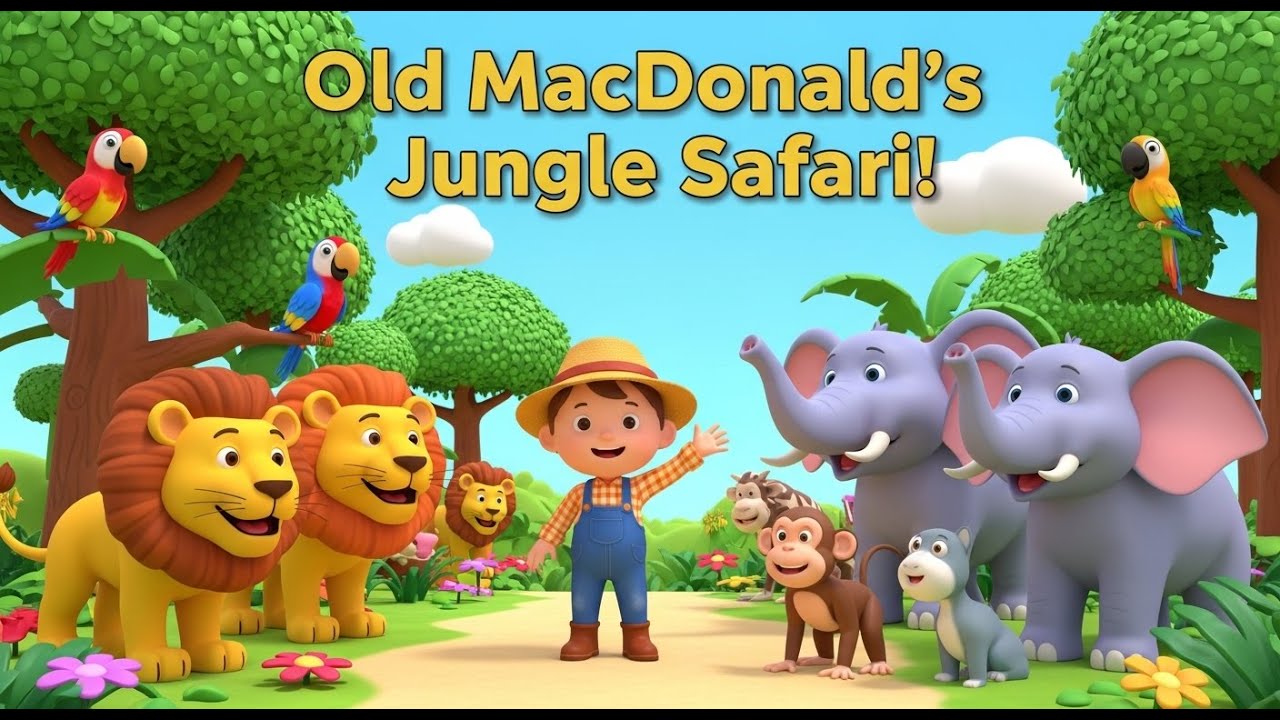 Old MacDonald’s Jungle Safari 🦁 Learn Wild Animal Sounds with Lalafun!
