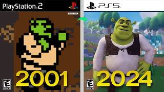 Evolution Of Shrek Games 2001-2024