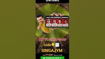 Get 2000 bonus on using code on My 11 circle.  #fantasycricket #my11circle #referal #cashback #ipl