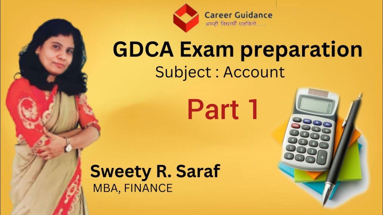 GDCA Exam Account paper preparation part1 YouTube