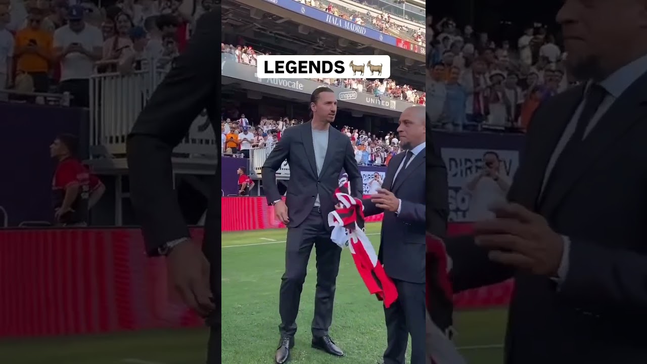 Roberto carlos and Zalten -Ibrahimovic in Milan vs Real madrid. 