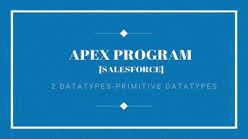2.APEX Programming -Primitive Datatypes