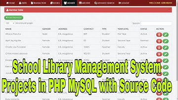 School Library Management System Projects in PHP MySQL with Source Code