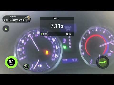 220HP Lexus IS250 Stage1+ 0-100,1/4m December +6/+8 Final Dragy GPS performance Test