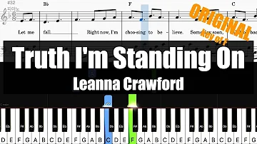 🎹Leanna Crawford - Truth I'm Standing On (Key of F) | Sheet + Lyrics + Chords ORIGINAL Tutorial🎹