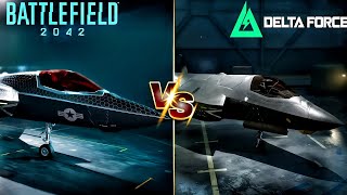 Delta Force vs Battlefield 2042 - F35 Fighter Jet Comparison.