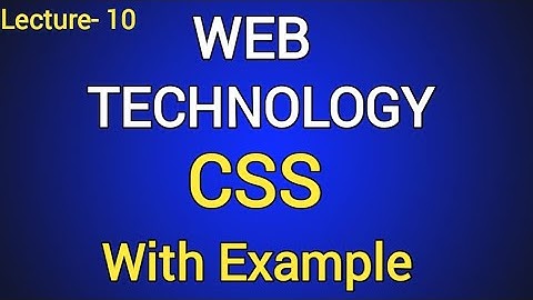 What is CSS With Example | Introduction to CSS in Hindi | Web Technology