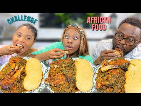 FISH AND EFO RIRO WITH FUFU SPEED EATING CHALLENGE Ft My Daughter