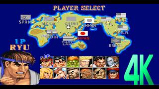 Street Fighter II Champion Edition Ryu Full Gameplay l Arcade Mode 4K Ultra HD