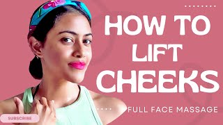 HOW TO LIFT UP CHEEKS NATURALLY | HOW TO LIFT SAGGING CHEEKS | HOW TO FIX SAGGY FACE | FACE LIFTING screenshot 1