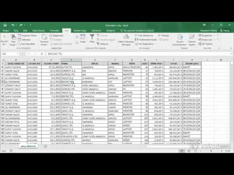 Microsoft Excel'de Özet Tablo (Pivot Table) Oluşturmak İçin Gerekli Şartlar