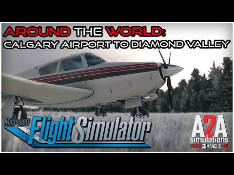 MSFS2020 - Around The World - 28: Calgary Airport (CYYC) to Diamond Valley