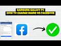 How to Change Name on Facebook 2026 (after update)