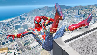 GTA 5 IRON SPIDERMAN Ragdolls Compilation (Euphoria Physics Showcase) #38