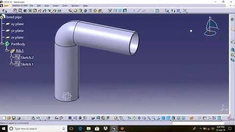 Sketch based features  RIB tool   CATIA v5 r20  1080 X 1920
