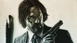 How To Draw John Wick (Keanu Reeves) From John Wick: Chapter 3 - Parabellum #johnwick #draw #drawing