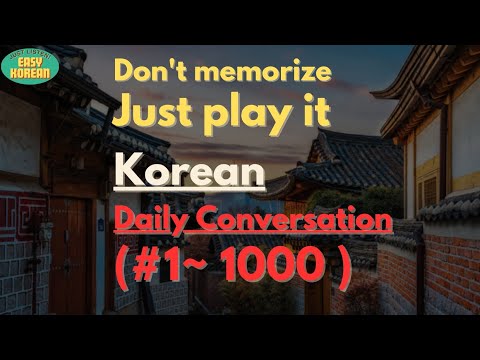 Basic Korean Daily Conversation 1 1000 1 000 Sentences