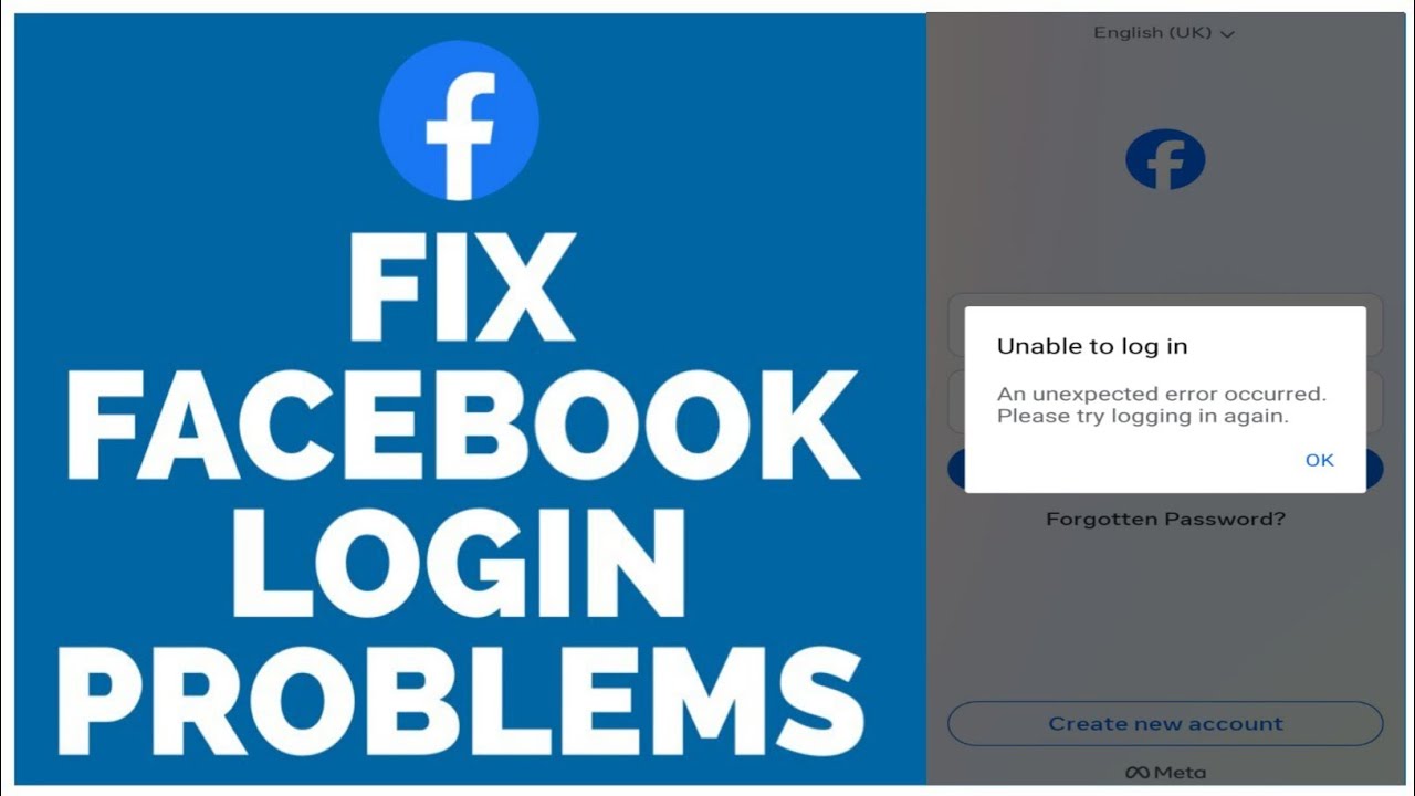 Facebook login problem! Facebook update new today! Facebook Unable To ...