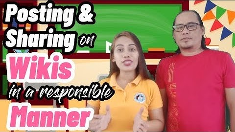 Posting and Sharing on Wikis in a Responsible Manner | VClass