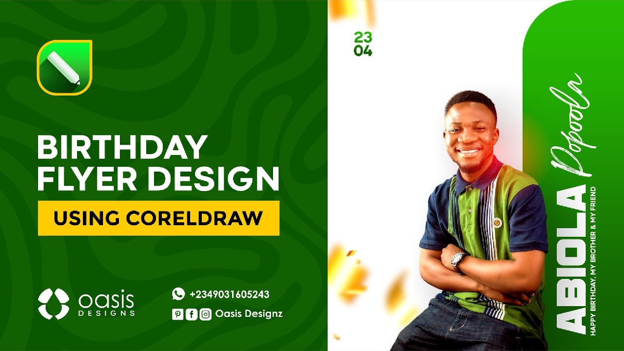 BIRTHDAY FLYER DESIGN using Corel Draw