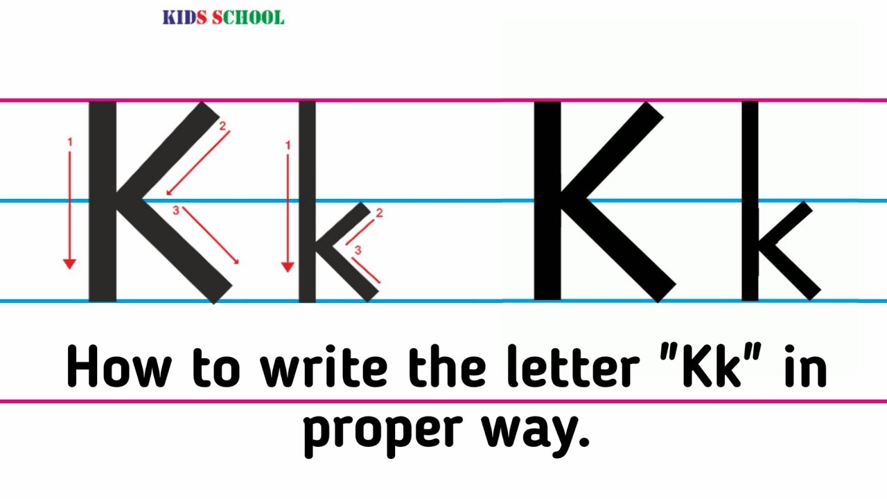How to write the letter "Kk"