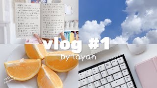 (vlog#1)10H studying for a new term| room tour| journaling in Japanese| unboxing| study vlog 📝