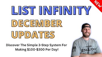 December Updates For List Infinity | Grow a Massive Email List and Earn $25 - $100 Per Sale!